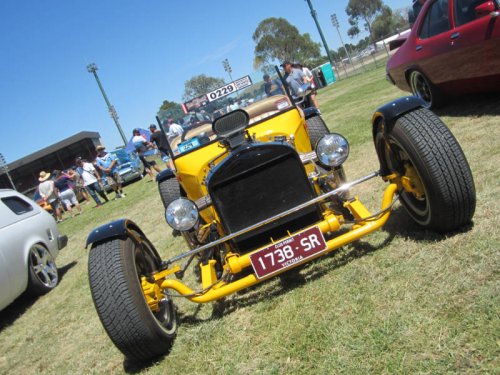 Yellow hot rod from Summernats 2018
